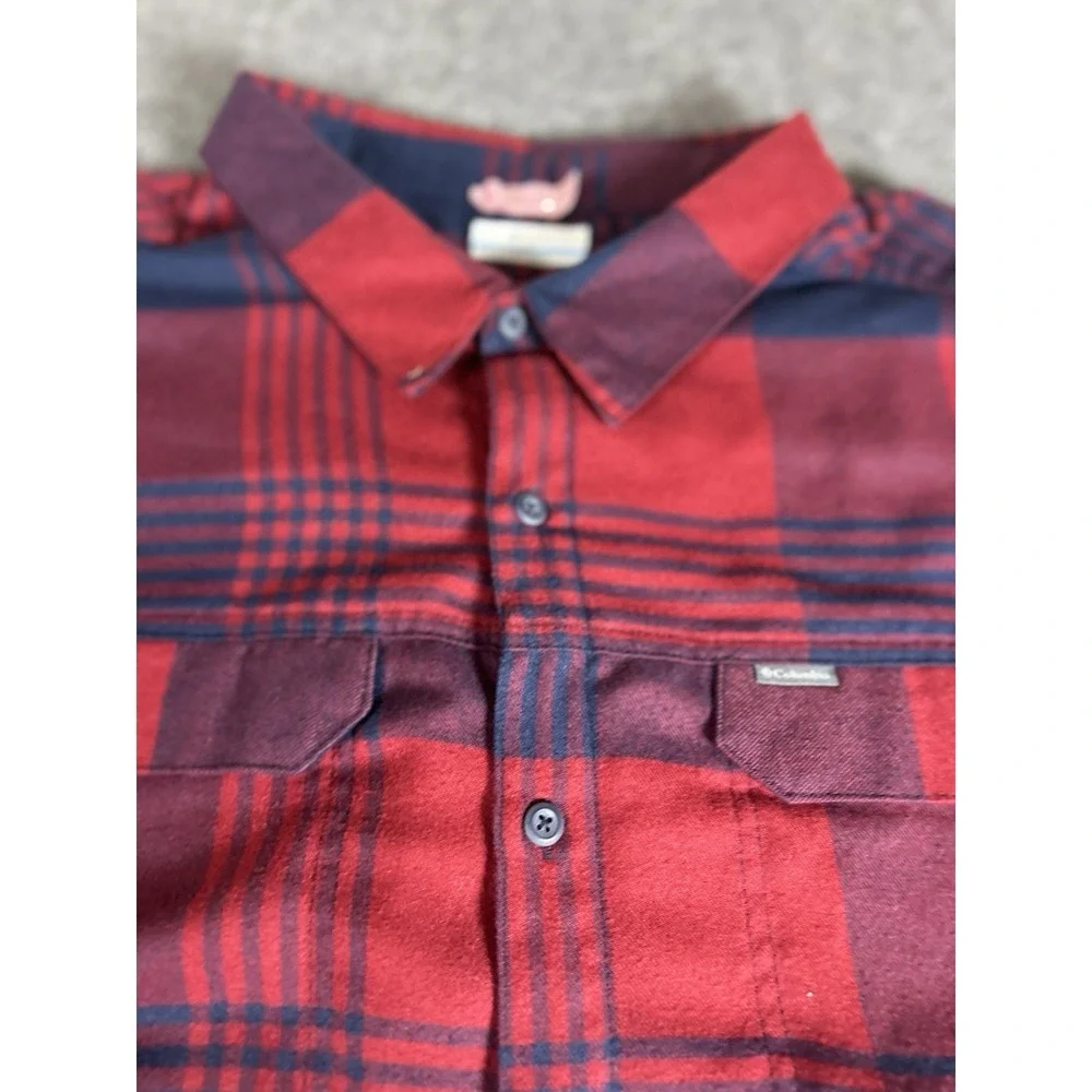 Columbia Steens Mountain Button Up Fleece Shirt Jacket‎ Bufflo Plaid Print 3X